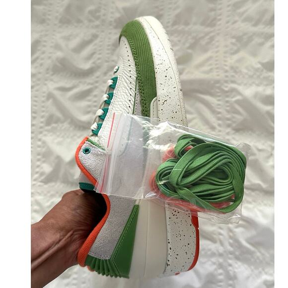 Air Jordan Titan 2 Women's Retro Low Sail/Safety Orange/Chlorophyll size 9.5 New - Picture 10 of 17